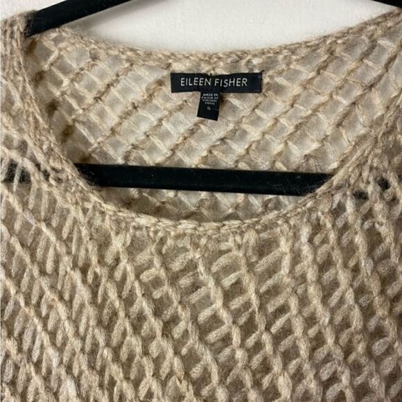Eileen Fisher Mohair Blend Fisherman Net Sweater Sz Small - Picture 7 of 8